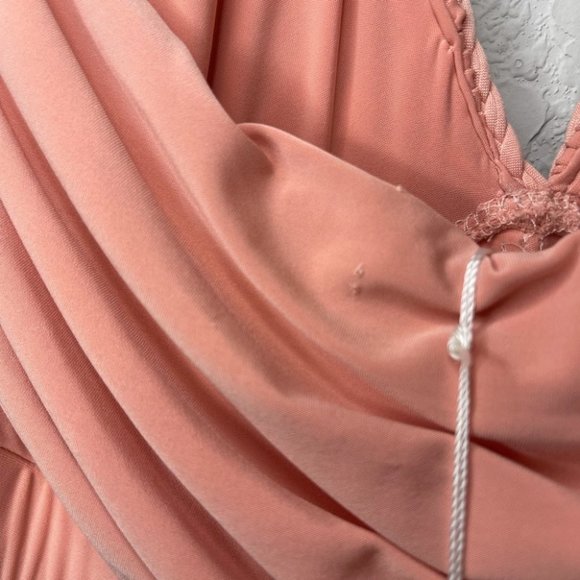 Misa Los Angeles Anya Deep V Ruched Halter Dress - Picture 4 of 9